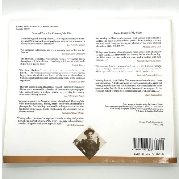 American History Book "Women of the West" Cathy Luchetti Carol Olwell 1982 - Picture 13 of 14